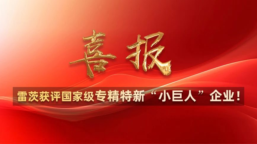 喜報(bào)：雷茨獲評(píng)國(guó)家級(jí)專(zhuān)精特新“小巨人”企業(yè)！